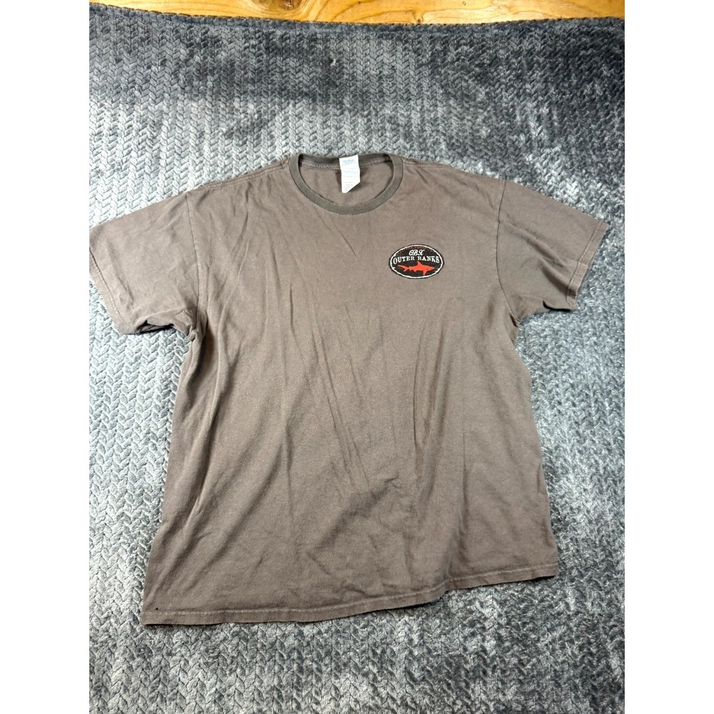 Delta Pro Weight T Shirt Mens XL Gray Cotton Outer Banks Short Sleeve Crewneck
